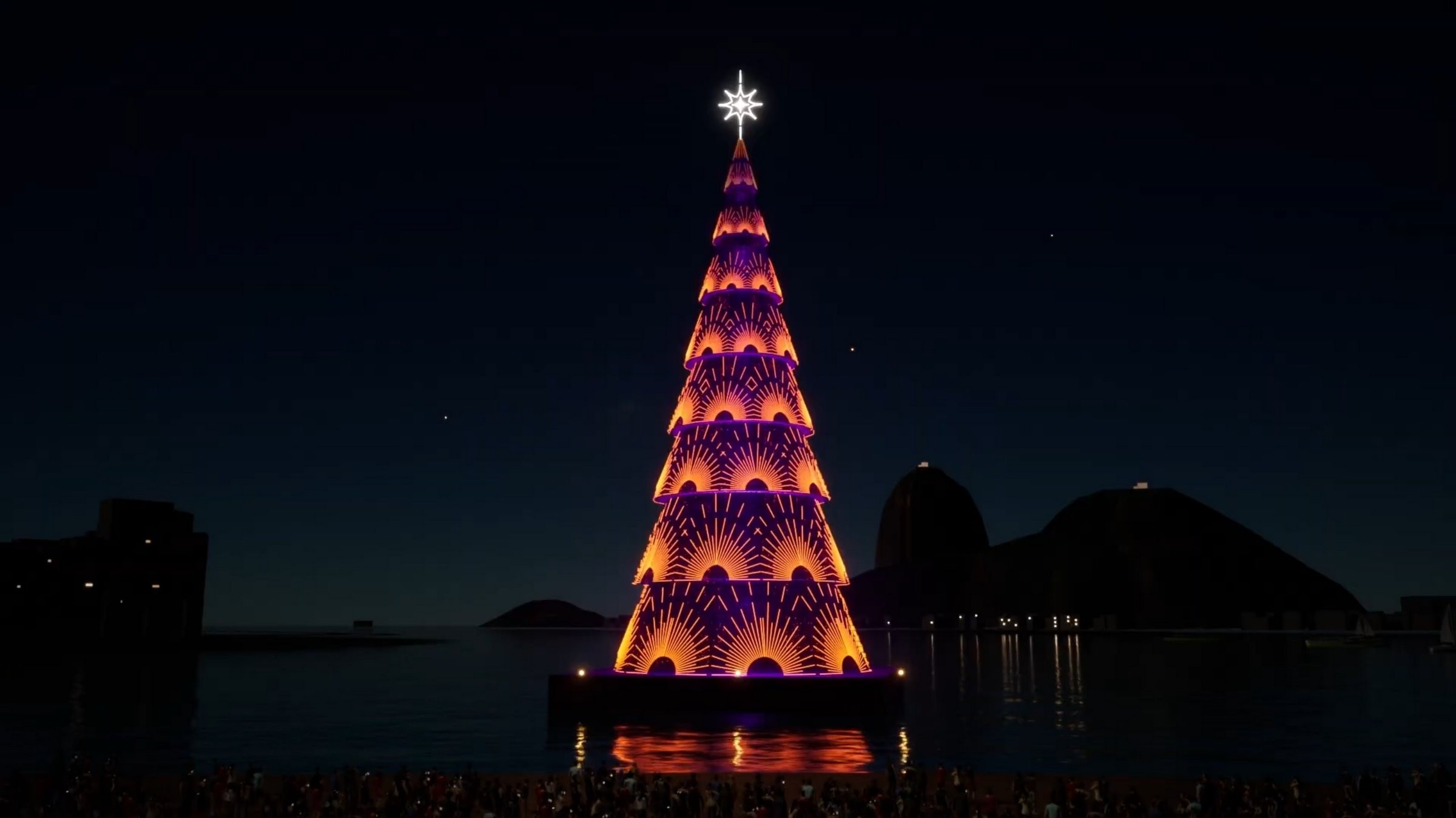 Árvore de Natal da Enseada de Botafogo: Inauguração e Festa com Samba