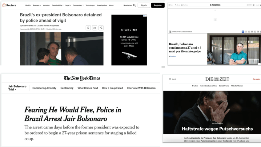 Prisão de Bolsonaro Repercute na Mídia Internacional – imagem do artigo