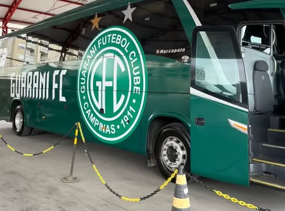 Guarani inova com ônibus revitalizado: conforto e segurança para o time! – imagem do artigo