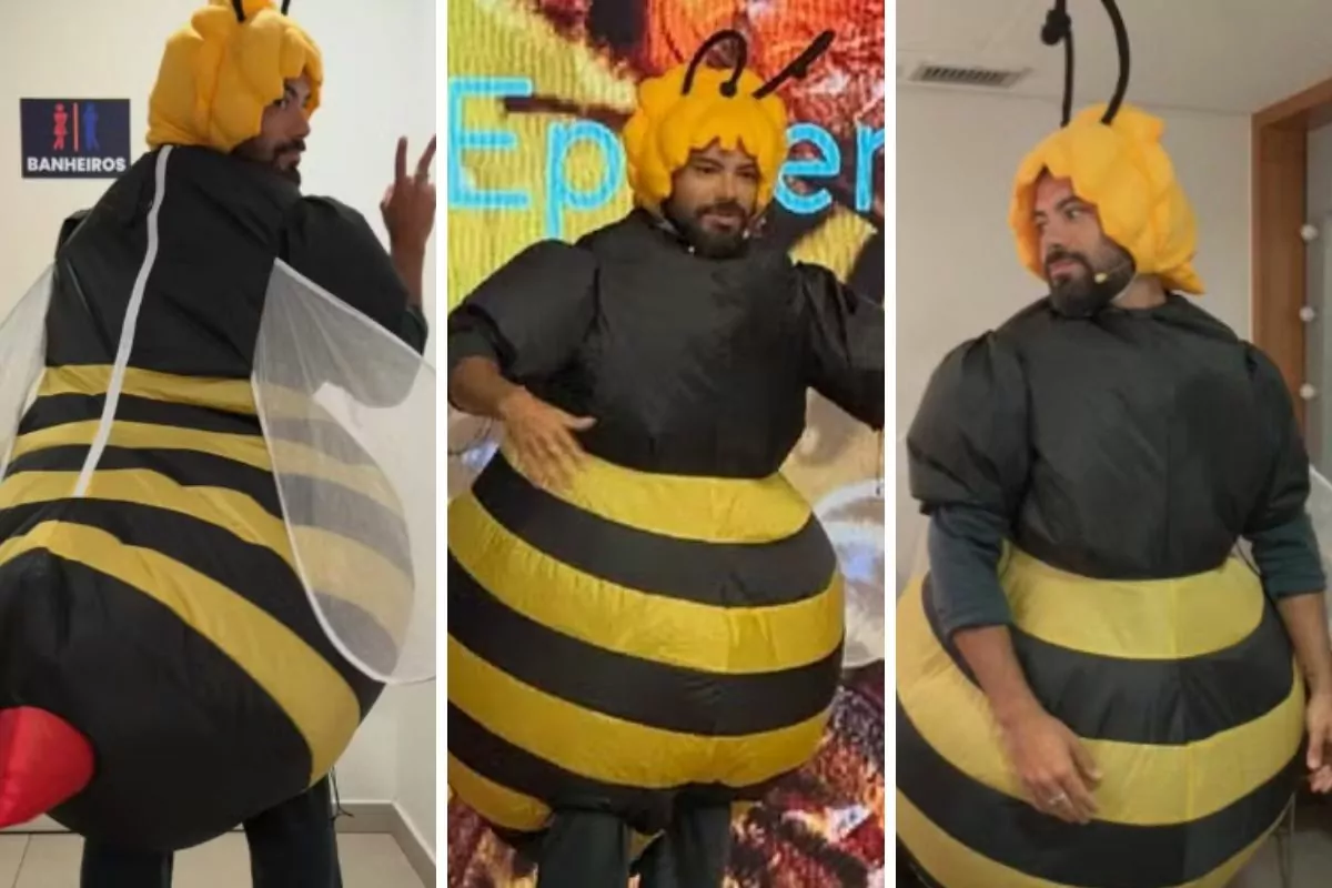 Pedro Andrade Surpreende em Congresso com Fantasia de Abelha e Gera Reações na Família – imagem do artigo