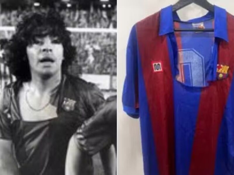 Camisa de Maradona na final da Copa do Rei de 1984 é vendida por quase R$ 800 mil