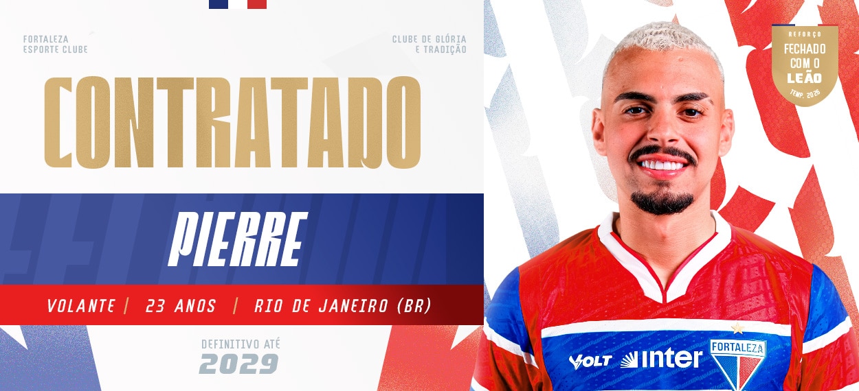 Fortaleza confirma contratação definitiva de Pierre até o fim de 2029 – imagem do artigo