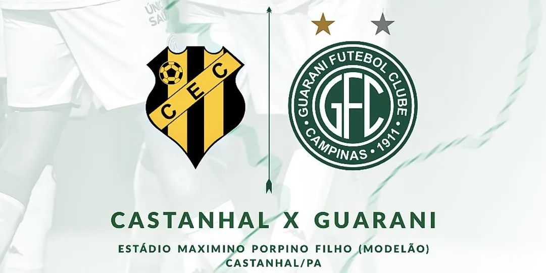 Guarani encara Castanhal em duelo decisivo pela segunda fase da Copa do Brasil 2026