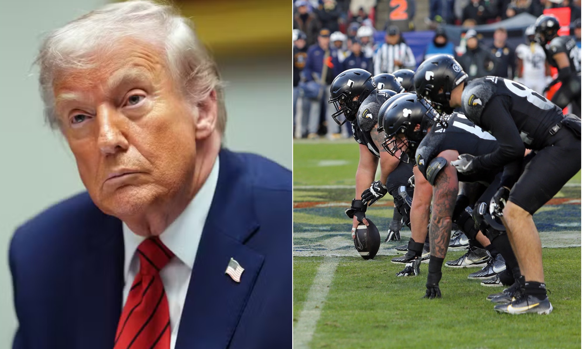 Trump quer proteger o clássico Army-Navy com janela exclusiva na TV