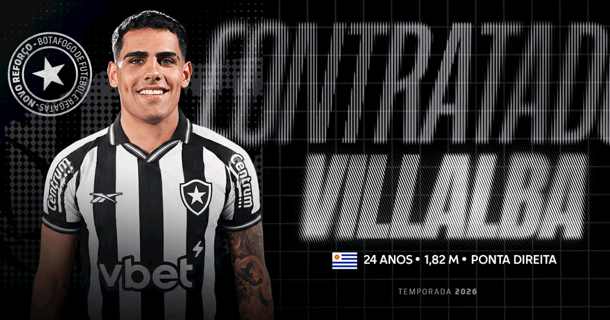 Botafogo anuncia Lucas Villalba, primeiro reforço para 2026 mesmo com transfer ban