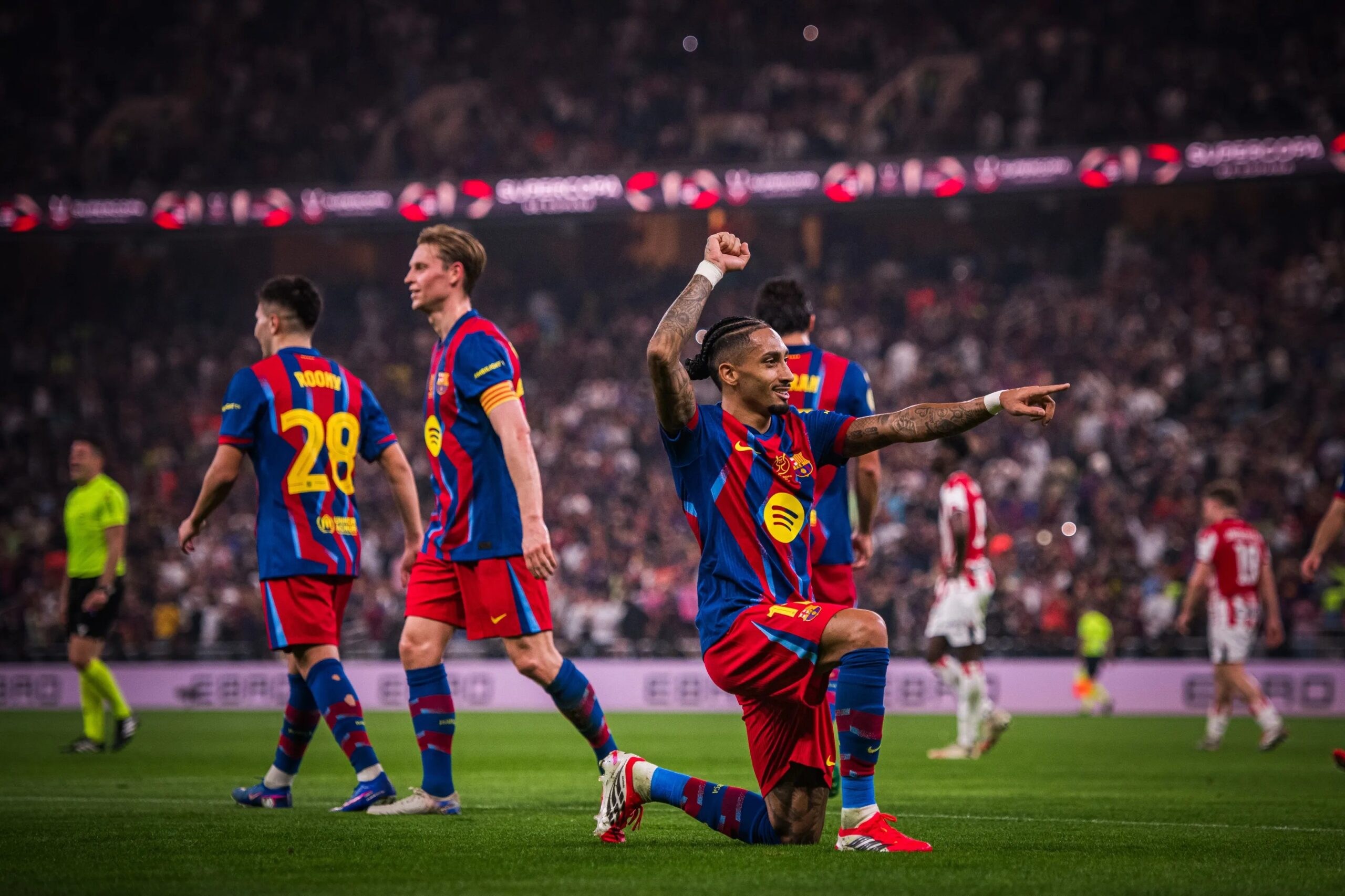 Raphinha brilha e leva Barcelona à final da Supercopa com show contra Athletic Bilbao