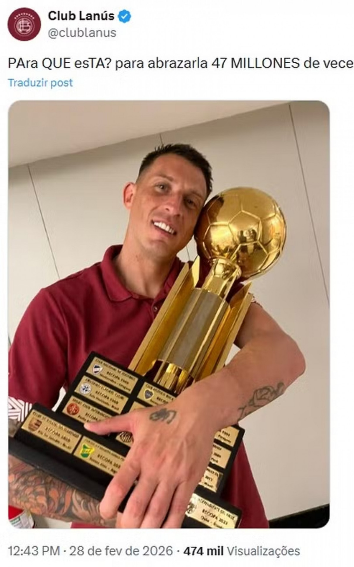 Lanús cutuca Flamengo e Paquetá após conquistar a Recopa Sul-Americana – imagem do artigo