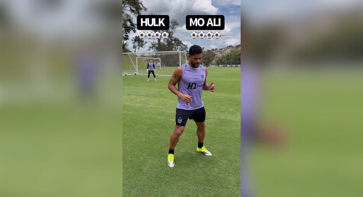 Hulk domina desafio de finalização e mostra por que é ídolo do Atlético