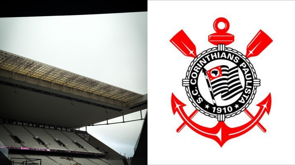 Corinthians celebra título da Supercopa do Brasil com faixa na Arena Neo Química