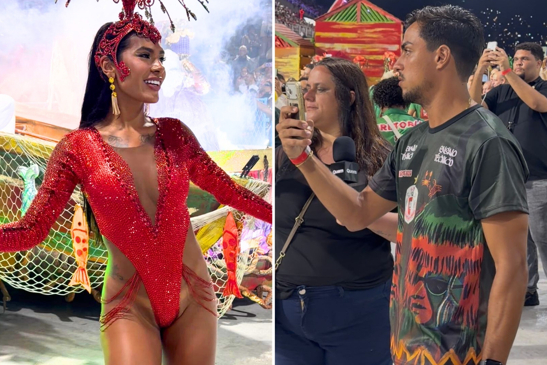 Pocah desfila pela Grande Rio e exibe novo romance com Arthur Pelagio na Sapucaí