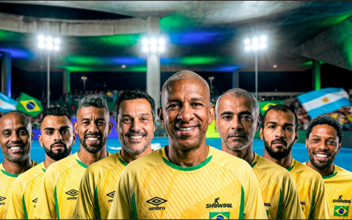 Brasil e Argentina se enfrentam em showbol com craques históricos no Rio Futsummit