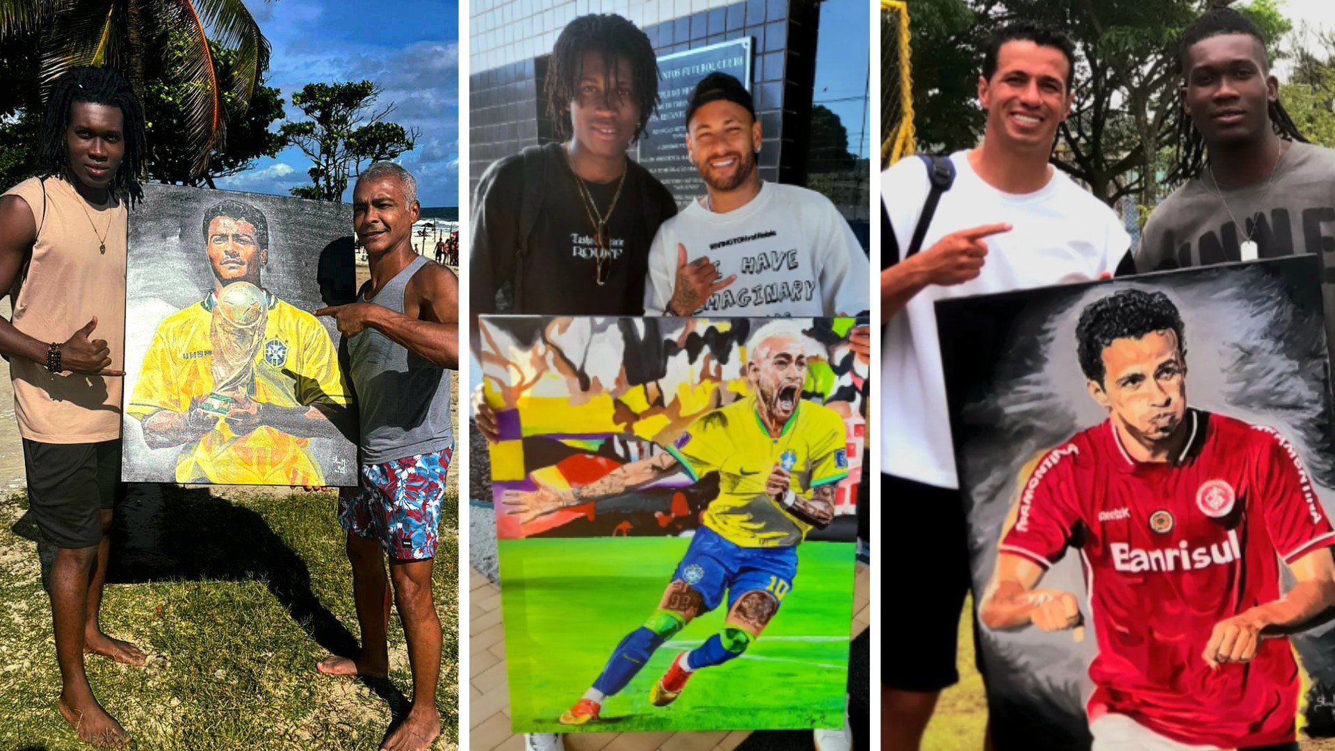 Conheça Merwens St Fleur, o haitiano que conquista o futebol brasileiro com suas pinturas – imagem do artigo