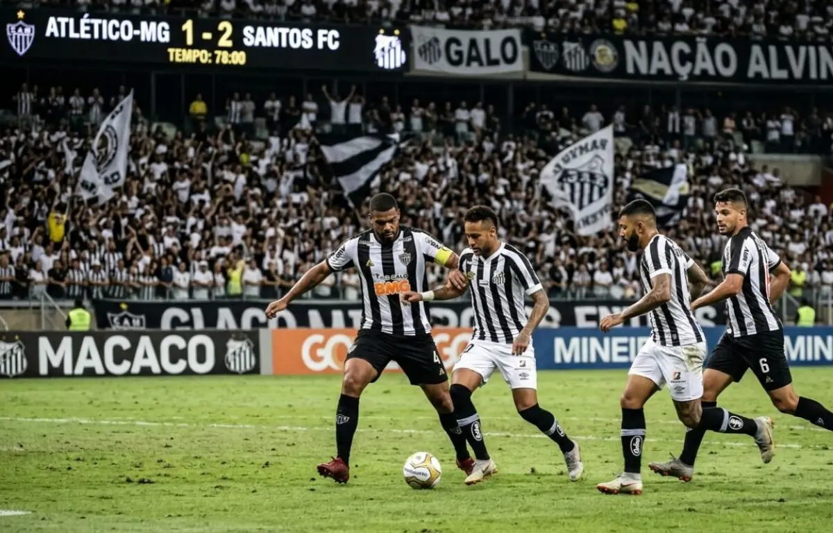 Santos e Atlético-MG se enfrentam na Vila Belmiro em duelo decisivo pelo Brasileirão