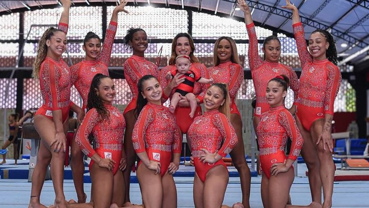 Flamengo apresenta novos collants da ginástica artística para 2026 com estrelas olímpicas