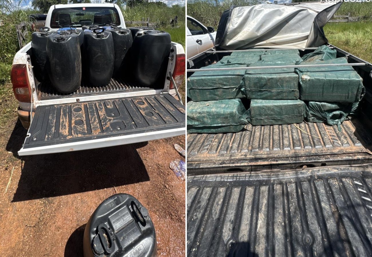 Trio é preso com grande carregamento de cocaína enterrado em fazenda no Tocantins
