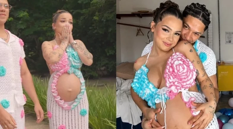 Kamylinha Santos revela sexo da bebê e celebra momento especial com Andyn