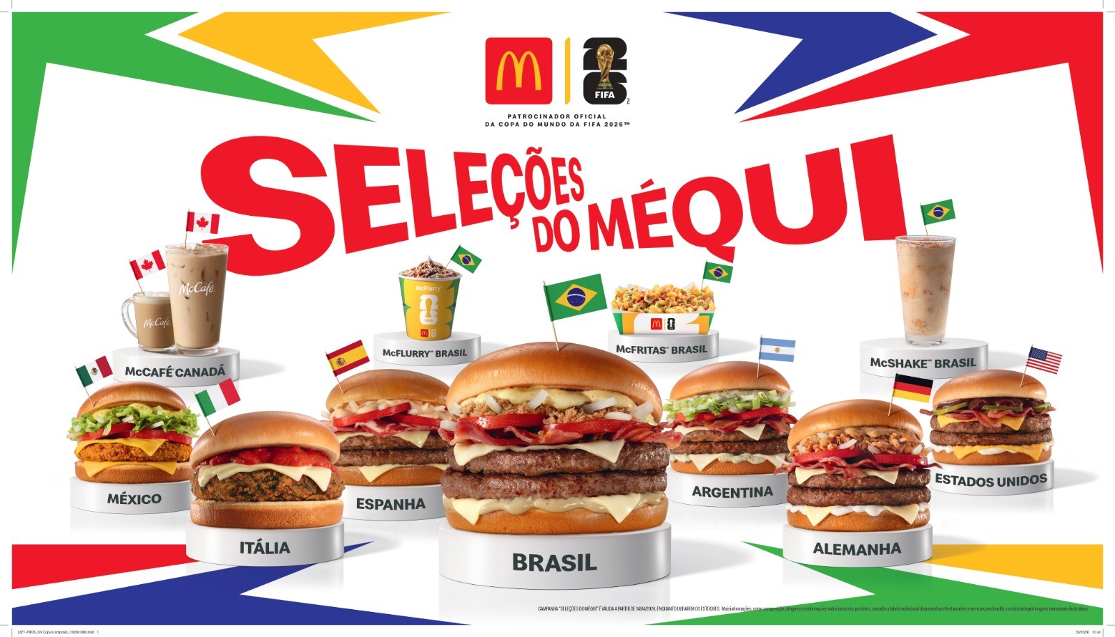 McDonald’s Revela Menu Temático “Seleções do Méqui” para a Copa 2026 no Brasil