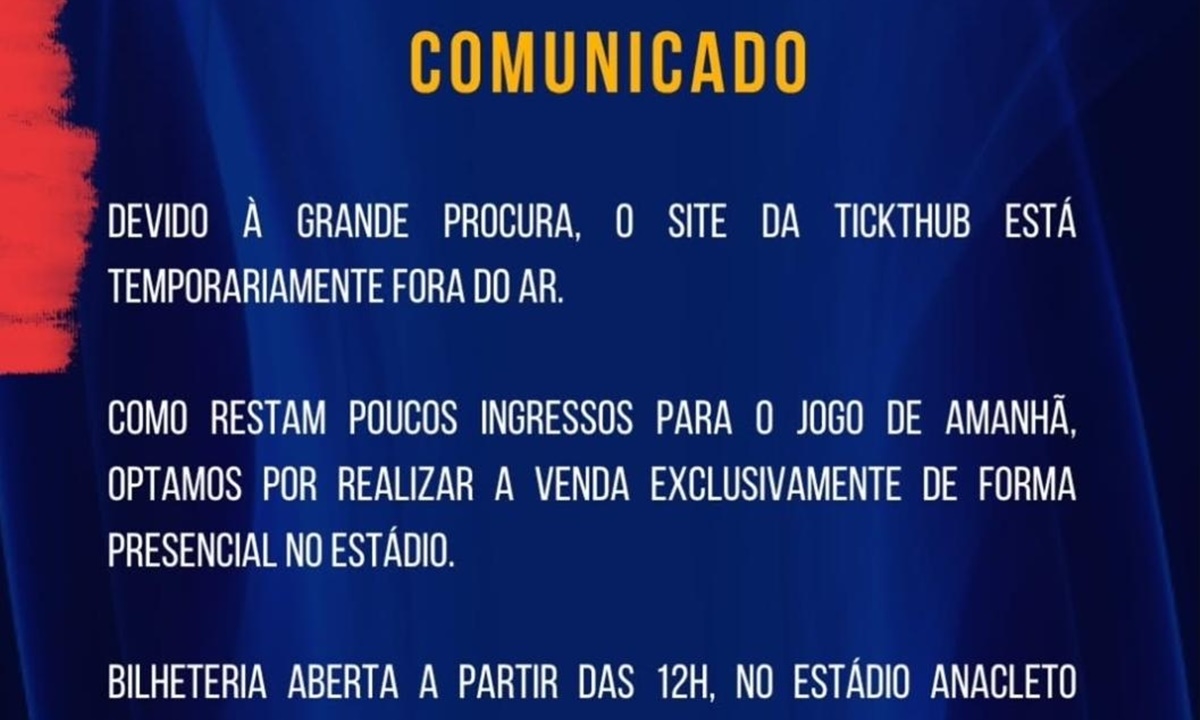 Venda de ingressos para São Caetano x Penapolense será só na bilheteria