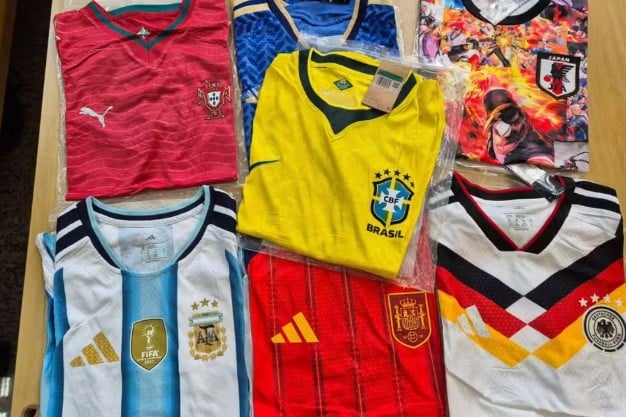 Receita Federal apreende 22 toneladas de camisas de futebol falsificadas no Porto de Santos
