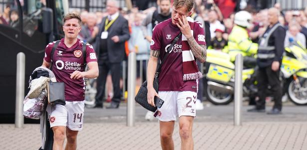 Hearts perde título escocês após drama no último minuto e vive momento de dor intensa