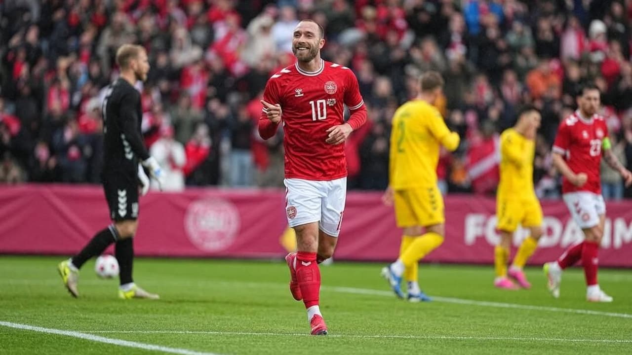 Christian Eriksen volta a preocupar após problema de saúde em amistoso da Dinamarca