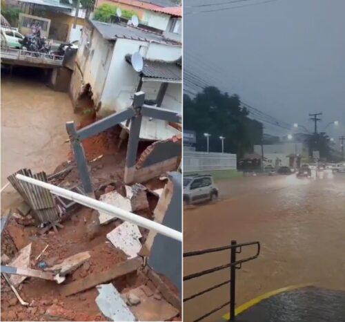Temporal no Noroeste Fluminense causa desabamento e transtornos em várias cidades