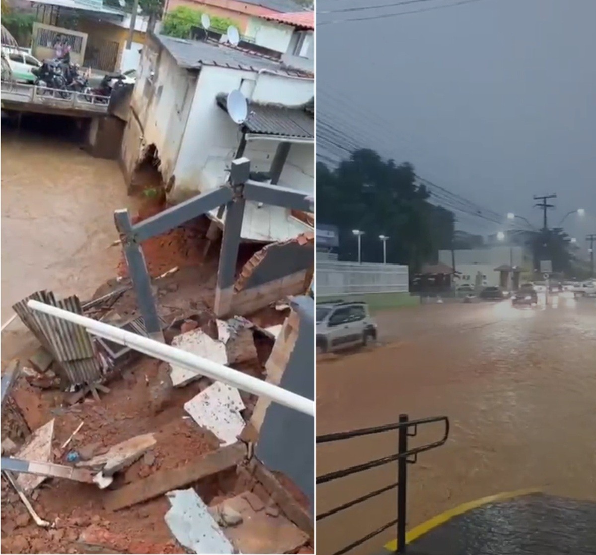 Temporal no Noroeste Fluminense causa desabamento e transtornos em várias cidades