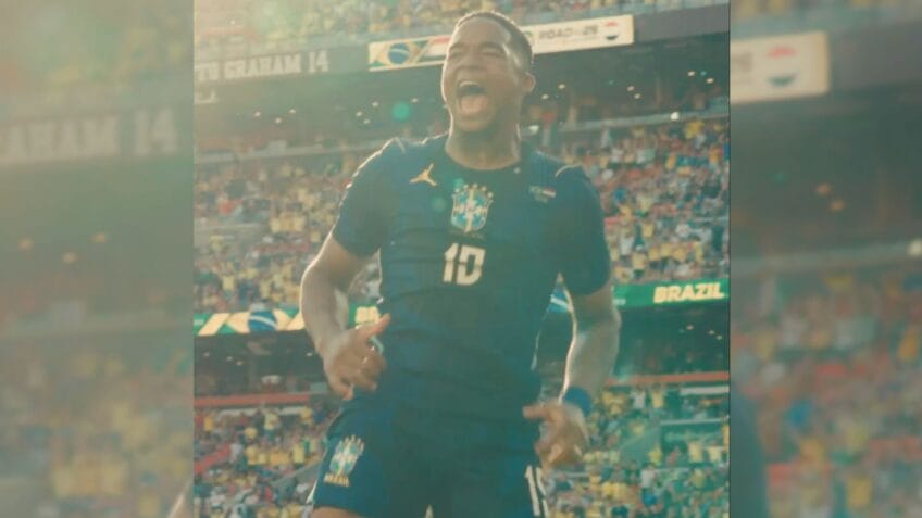 Endrick encanta e vira “camisa 10” em ilusão de ótica no Brasil x Egito