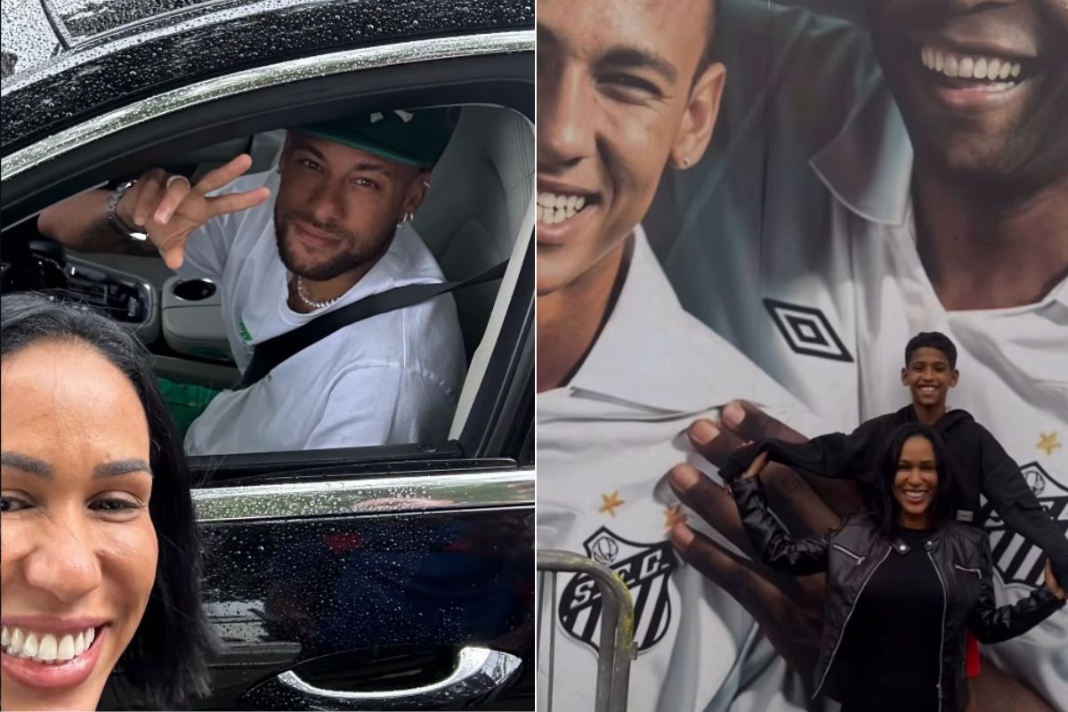 Fã desafia trânsito em Santos para tirar foto com Neymar Jr. e viraliza