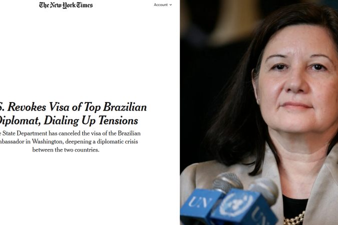 Governo dos EUA revoga visto da embaixadora brasileira em meio a tensões diplomáticas