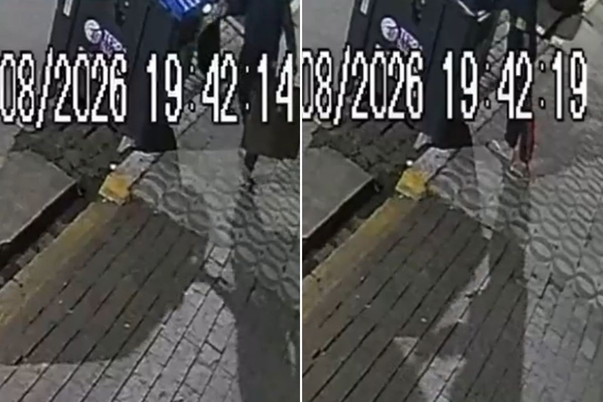 Homem é flagrado jogando feto em lixeira na orla de Santos