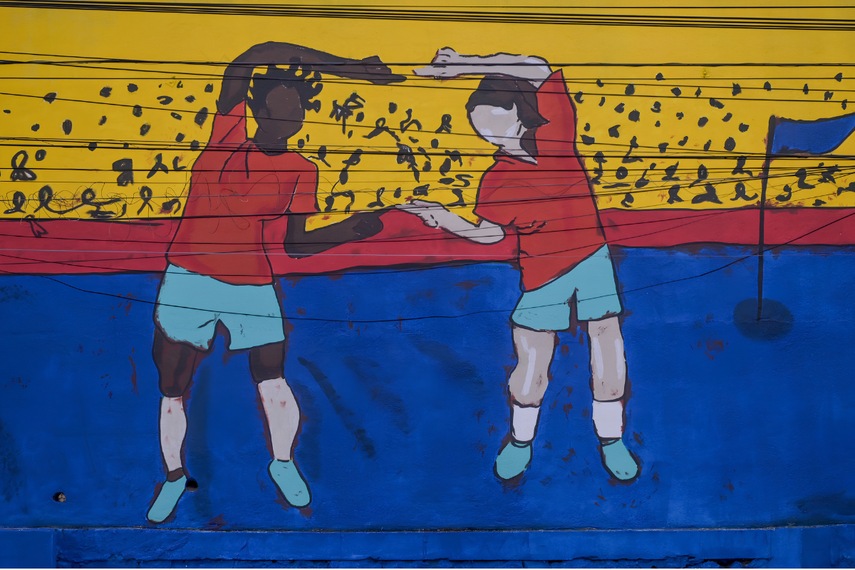 Mural em Belo Horizonte celebra a chegada da Copa do Mundo Feminina de 2027