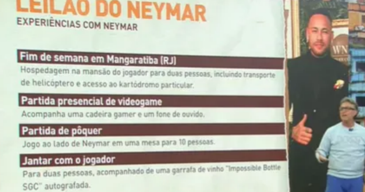 Neto Revela Plano para Participar de Leilão Beneficente do Instituto Neymar Jr.