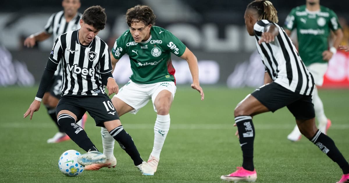 Villalba perde chance incrível e Botafogo sofre contra Palmeiras no Nilton Santos