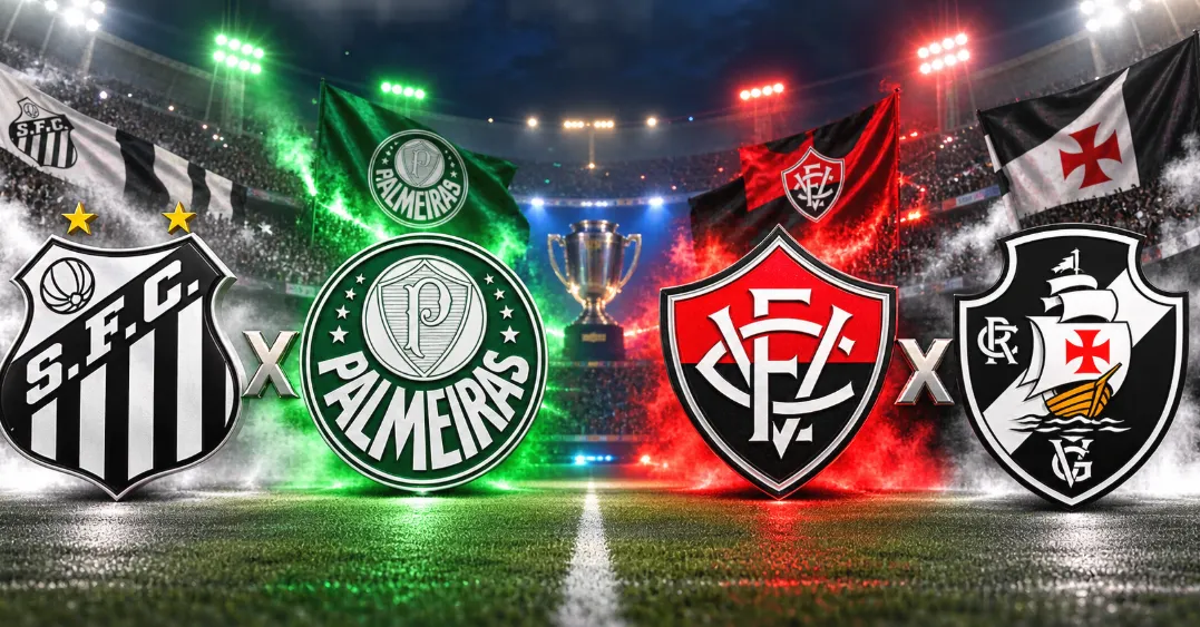 Palmeiras, Vasco, Santos e Vitória Duelam na Copa do Brasil com Tudo em Jogo