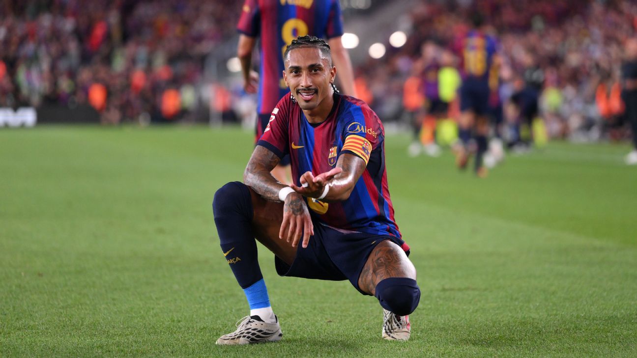 Raphinha brilha no Barcelona e dispara na corrida pelo prêmio de melhor do mundo