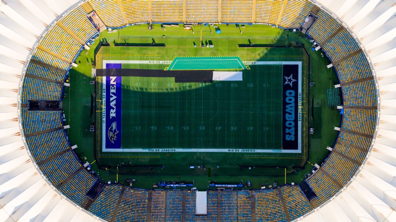Maracanã se prepara para estreia histórica no futebol americano com Cowboys e Ravens