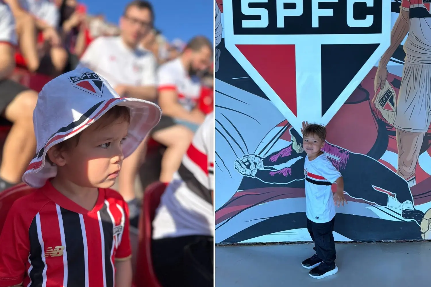 Criança de 3 anos cria cenário inusitado e vira sensação com “transmissão” de futebol