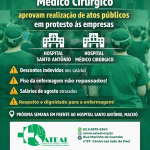 Profissionais de Enfermagem de Maceió anunciam protesto por melhores condições de trabalho
