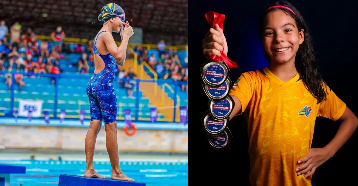 Lelê, promessa da natação amazonense, brilha na Copa Norte e Nordeste 2026